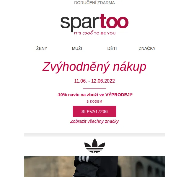 Spartoo: -60% na adidas, Tommy Hilfiger, Diesel – červen 2026 | Nuslet.cz
