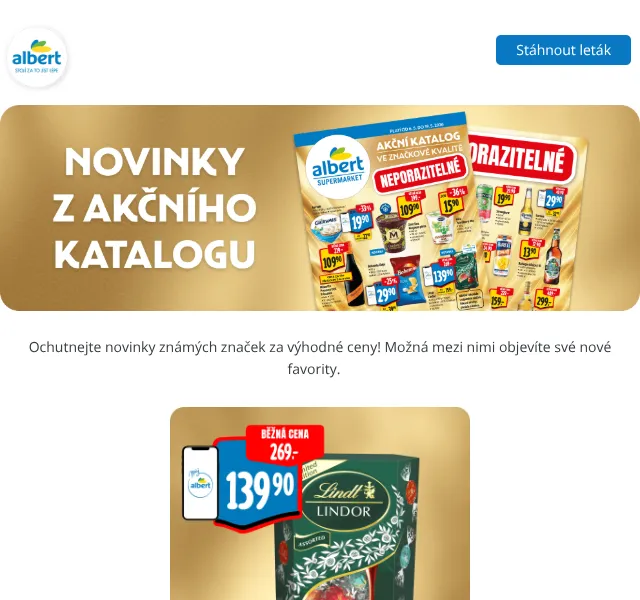Albert: Magnum, Lindt, Hellmann's – akce květen 2026 | Nuslet.cz