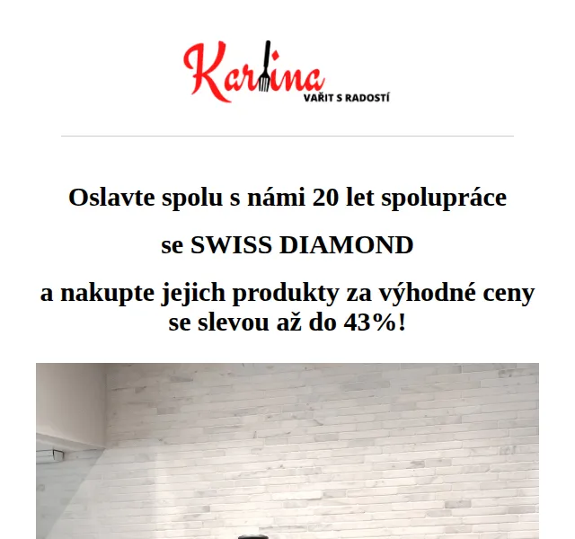 Karlina CZ: Swiss Diamond 20 let – sleva až 43 % – červenec 2026 | Nuslet.cz