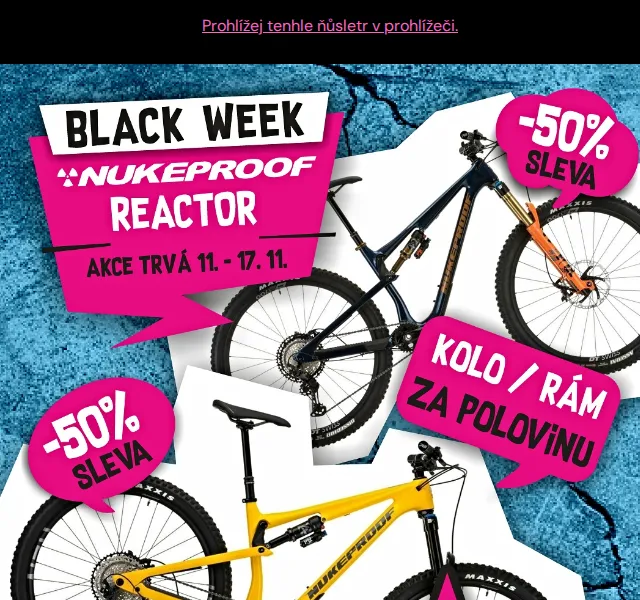 Bikeporn: Nukeproof Reactor se slevou 50 % – červenec 2026 | Nuslet.cz