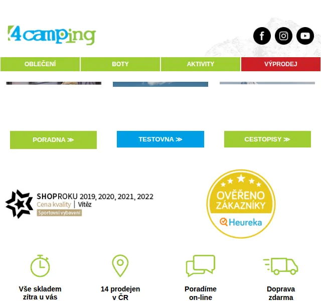 4camping: Sleva 12 % na novinky – červenec 2026 | Nuslet.cz