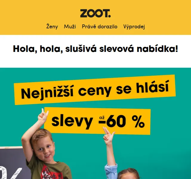 ZOOT: Školní speciál se slevami až −60 % – červenec 2026 | Nuslet.cz
