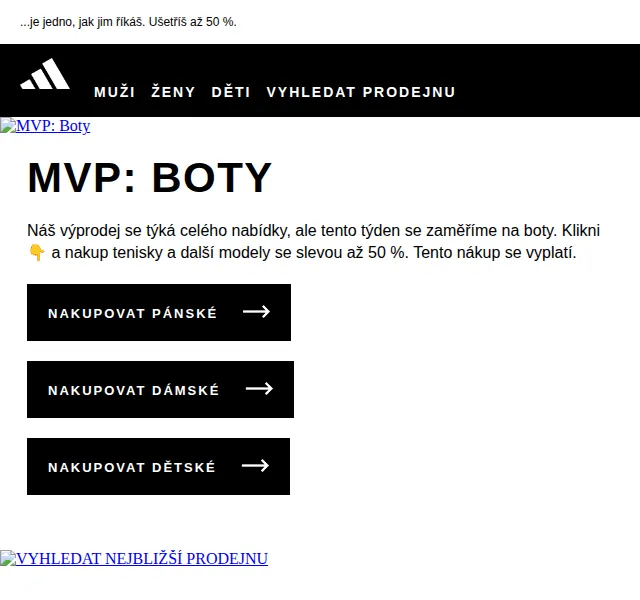 adidas: Boty a tenisky se slevou až 50 % – červenec 2026 | Nuslet.cz