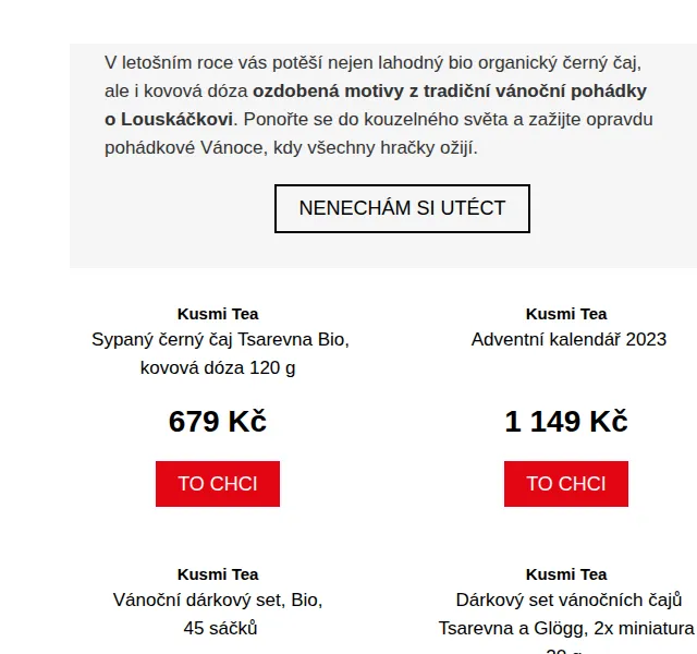Potten & Pannen: Kusmi Tea Tsarevna a slevy až 70 % – červen 2026 | Nuslet.cz