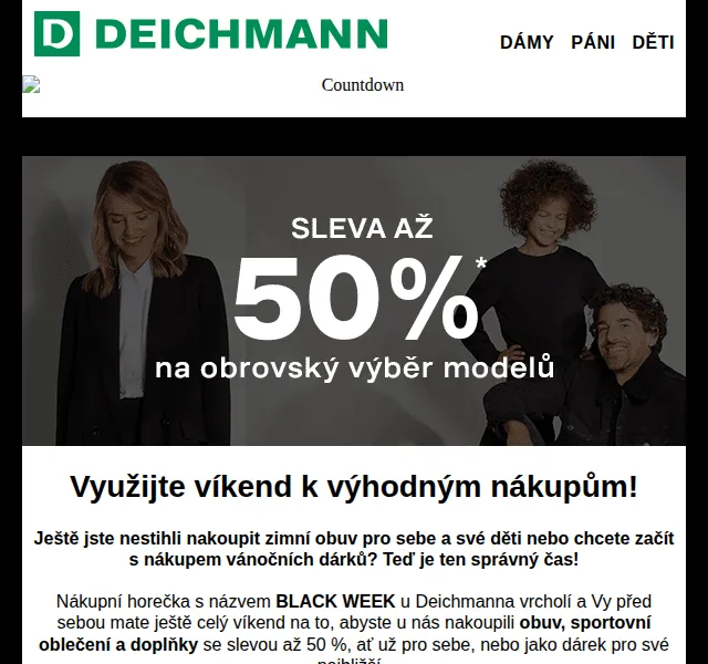 DEICHMANN: Black Week slevy až 50 % – červenec 2026 | Nuslet.cz
