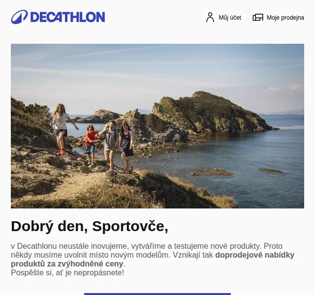 Decathlon: Doprodej sportovního vybavení – červen 2026