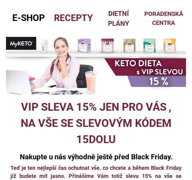 MyKETO: VIP sleva -15 % na vše – červen 2026 | Nuslet.cz