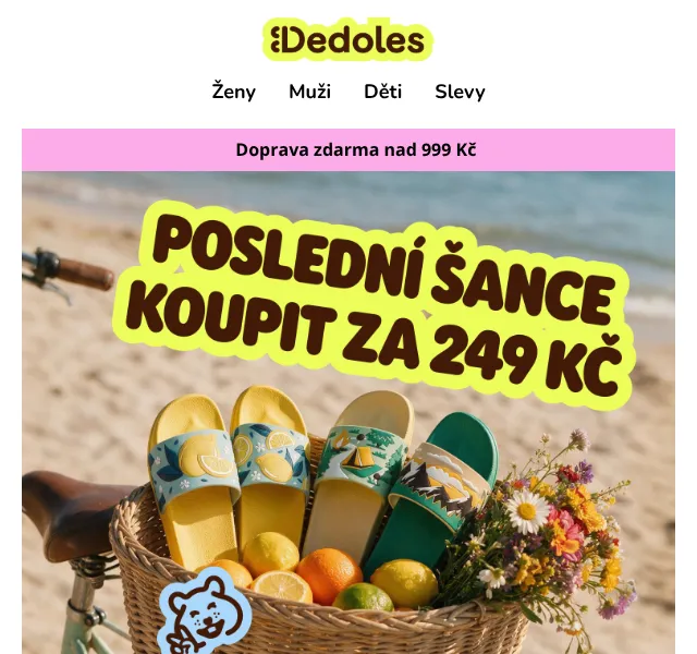 Dedoles: Pantofle za 249 Kč – poslední den