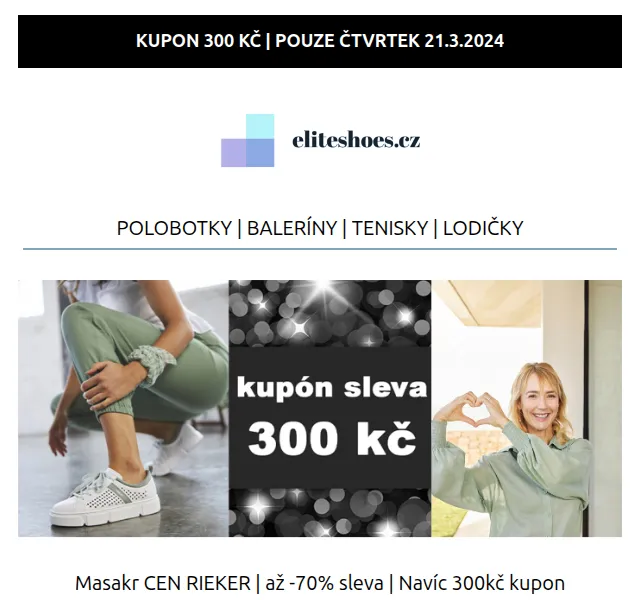 Eliteshoes: Sleva až -70 % + kupon 300 Kč – červenec 2026 | Nuslet.cz