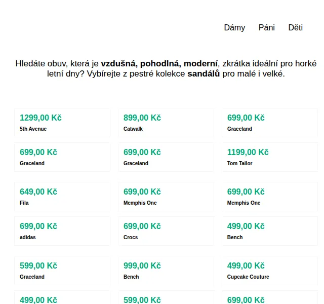 DEICHMANN: sandály až -50 % – červenec 2026 | Nuslet.cz