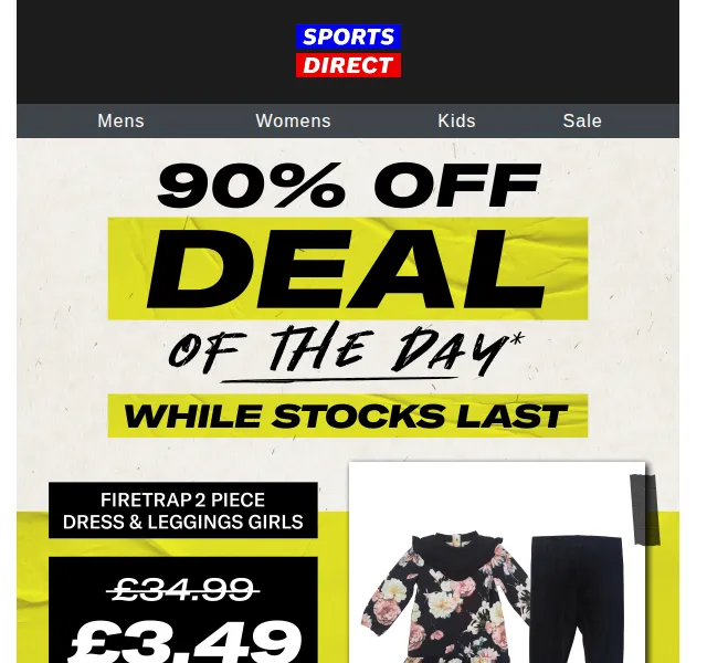 Sportsdirect.com: Dětský set šaty + legíny za 90 % slevu – červen 2026 | Nuslet.cz