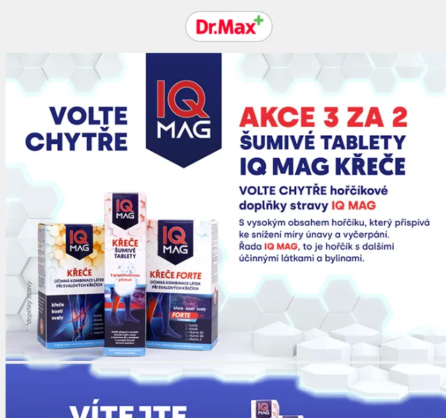 Dr.Max: IQ MAG 3za2 s dopravou ZDARMA – červenec 2026 | Nuslet.cz