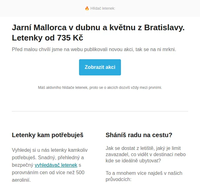 Cestujlevne.com: Letenky na Mallorcu z Bratislavy od 735 Kč – červen 2026 | Nuslet.cz