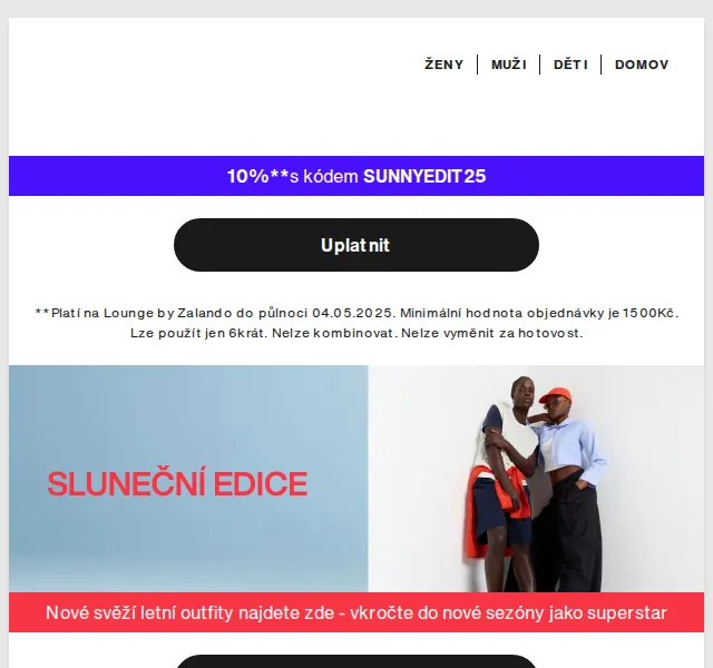 Lounge by Zalando: Nike Golf, BOSS, GAP – 10 % sleva – duben 2026