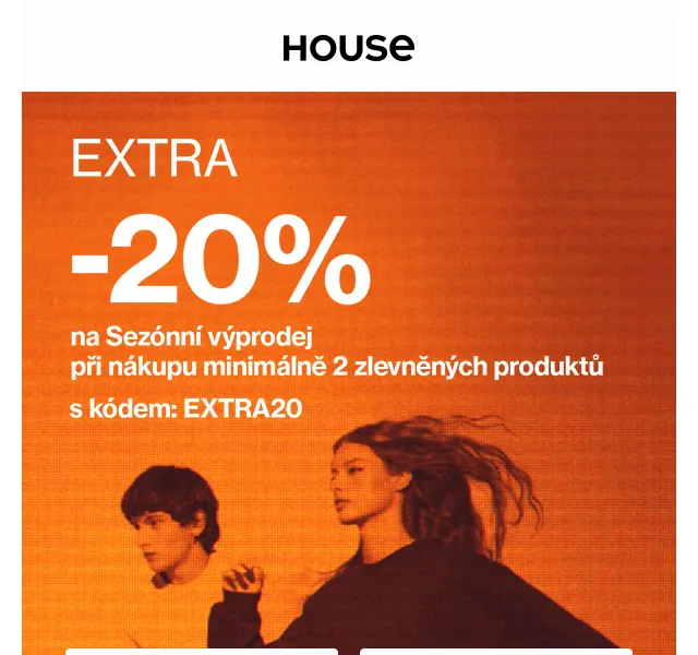 HOUSE: dodatečná sleva 20 % na sezónní výprodej – červenec 2026 | Nuslet.cz