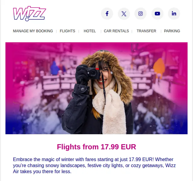 Wizz Air: letenky od 17.99 EUR – červenec 2026 | Nuslet.cz