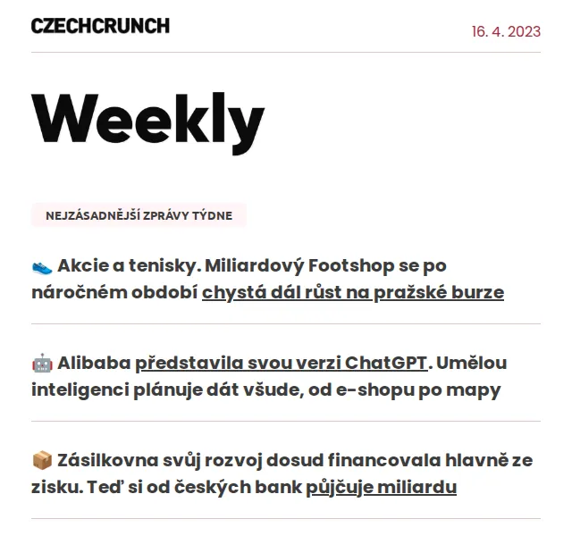 CzechCrunch: Coca-Cola uzávěry a Footshop – červen 2026 | Nuslet.cz