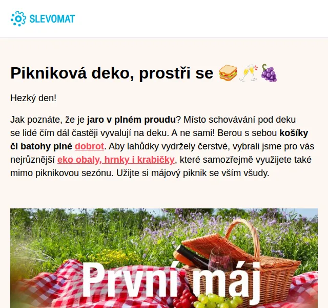 Slevomat: Eko piknik set a pohoštění – červen 2026 | Nuslet.cz