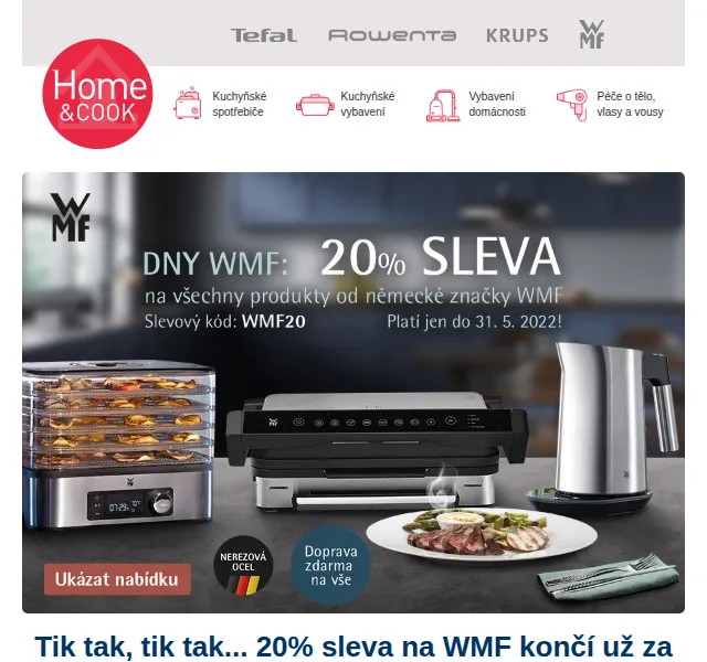 Home & Cook: 20% sleva na WMF – červen 2026 | Nuslet.cz