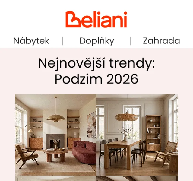 Beliani.cz: Podzimní trendy nábytku – září 2026