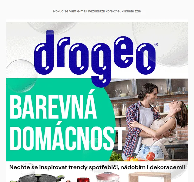 Drogeo: Barevná domácnost s trendy spotřebiči – červen 2026 | Nuslet.cz
