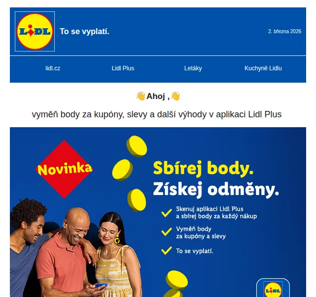 Lidl: Lidl body, slevy až 44 % – březen 2026 | Nuslet.cz