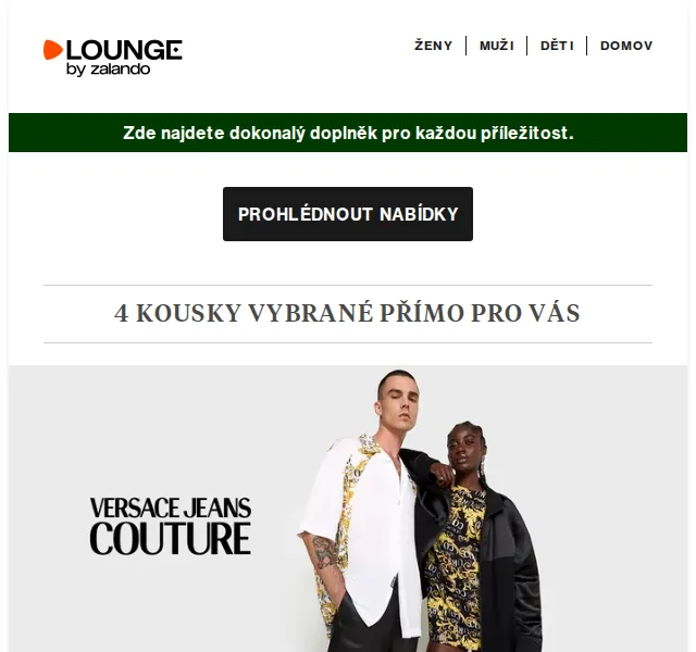 Lounge by Zalando: Versace Jeans Couture, ASICS – sleva až 75 % – červenec 2026 | Nuslet.cz
