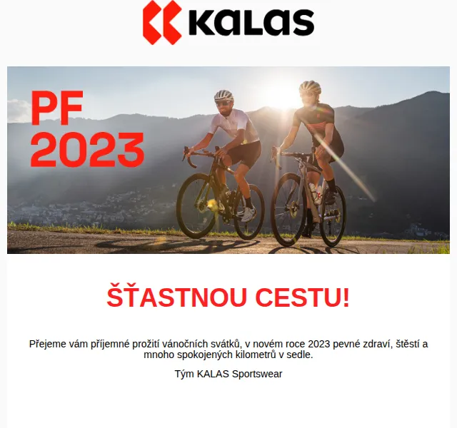 KALAS Sportswear: PF přání 2023 – červen 2026 | Nuslet.cz