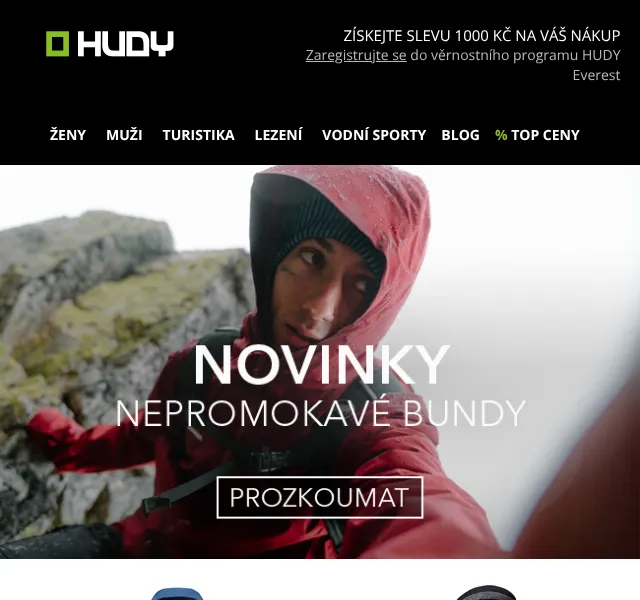 Hudy: nepromokavé bundy – září 2026