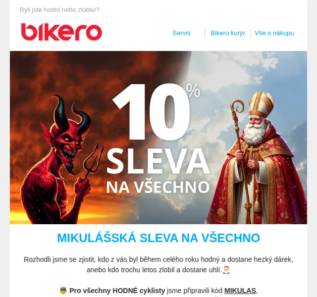 czbikero: Mikulášská sleva 10 % na všechno – prosinec 2023 | Nuslet.cz