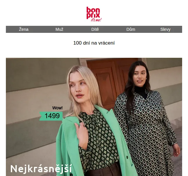 bonprix: Trendy zelená na podzim – červenec 2026 | Nuslet.cz
