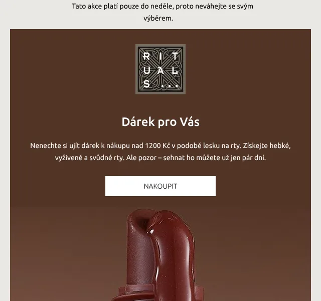 Rituals: Lesk na rty zdarma k nákupu od 1200 Kč