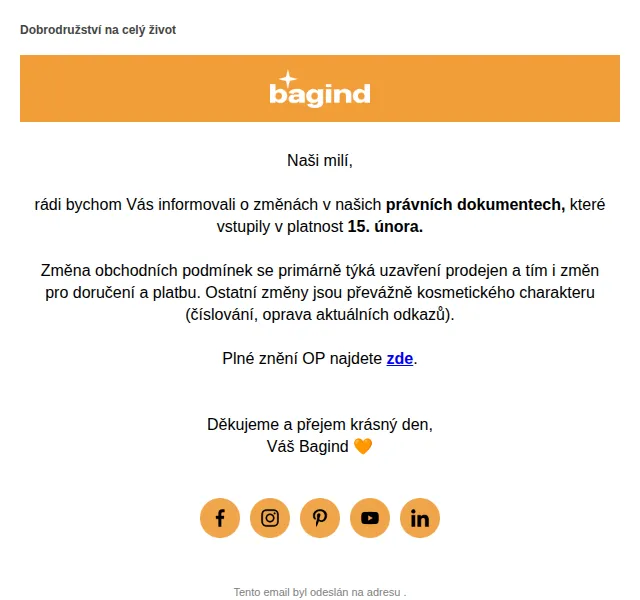 Bagind: Obchodní podmínky 2026 – červenec 2026 | Nuslet.cz