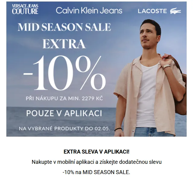 Modivo: Extra sleva -10 % v aplikaci na MID SEASON SALE – červenec 2026 | Nuslet.cz