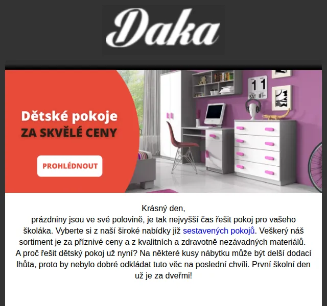 Dakanabytek: Dětské pokoje až 17 861 Kč – červenec 2026 | Nuslet.cz