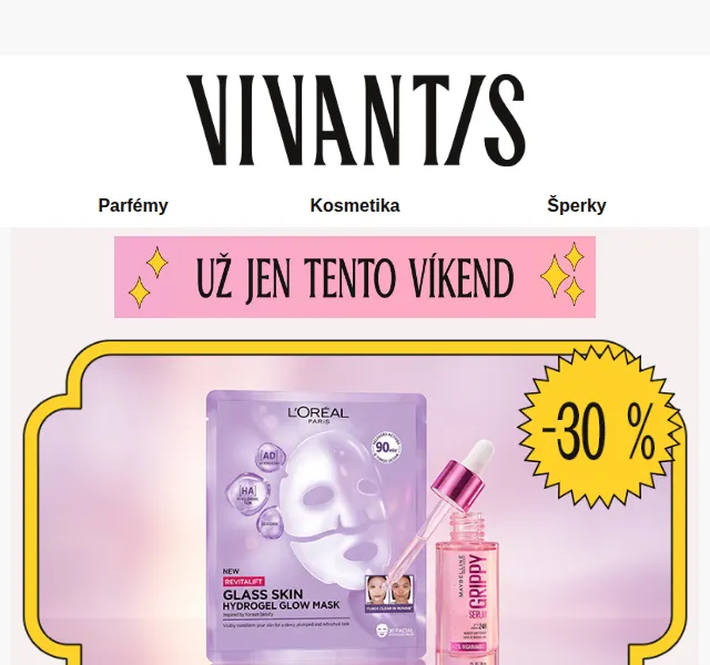 Vivantis: L'Oréal, Garnier, Maybelline -30 % kód BEAUTY