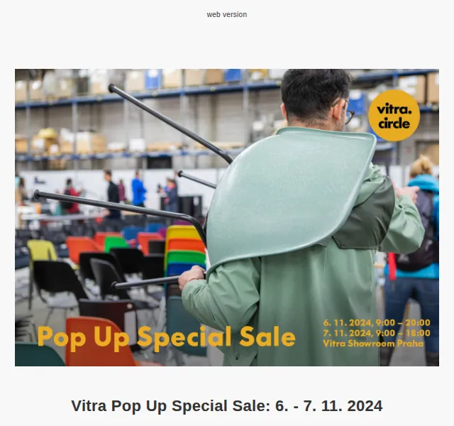 Vitra: Pop Up Special Sale slevy – červenec 2026 | Nuslet.cz