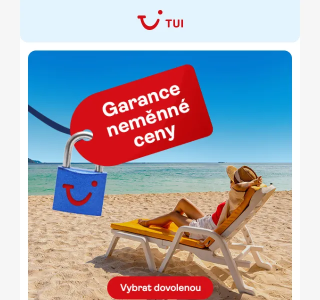 TUI Česká republika: Dovolená se zárukou neměnné ceny – duben 2026