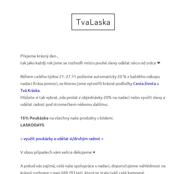 Niki a Ctirad z TvaLaska: 20 % na podložky Cesta života – červen 2026 | Nuslet.cz