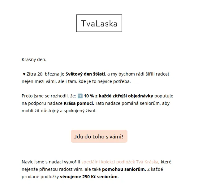 Niki a Ctirad z TvaLaska: 10 % na nadaci Krása pomoci – červenec 2026 | Nuslet.cz