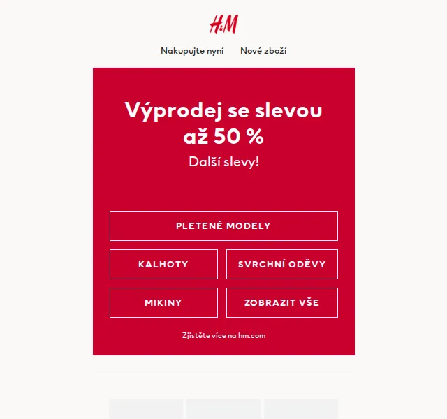 H&M Fashion: Výprodej až 50 % – červen 2026 | Nuslet.cz