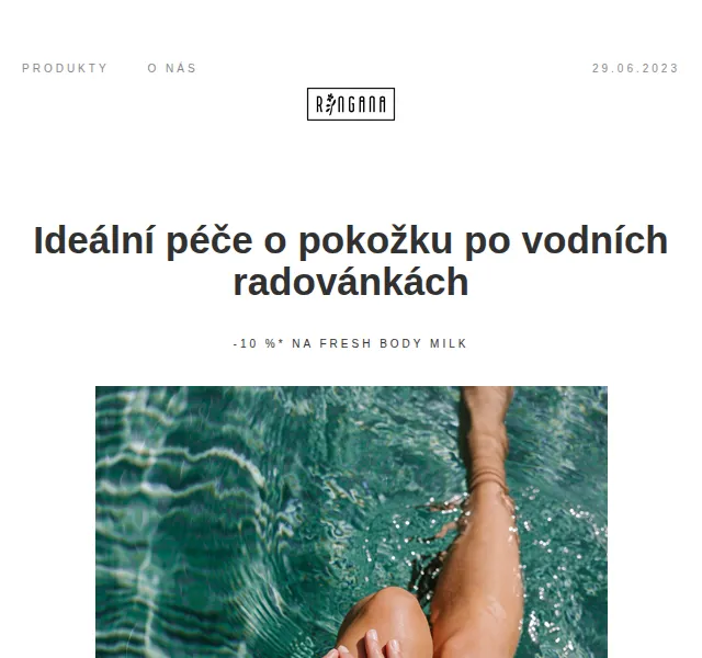 RINGANA: -10 % na FRESH body milk a FRESH overnight body treatment – červenec 2026 | Nuslet.cz