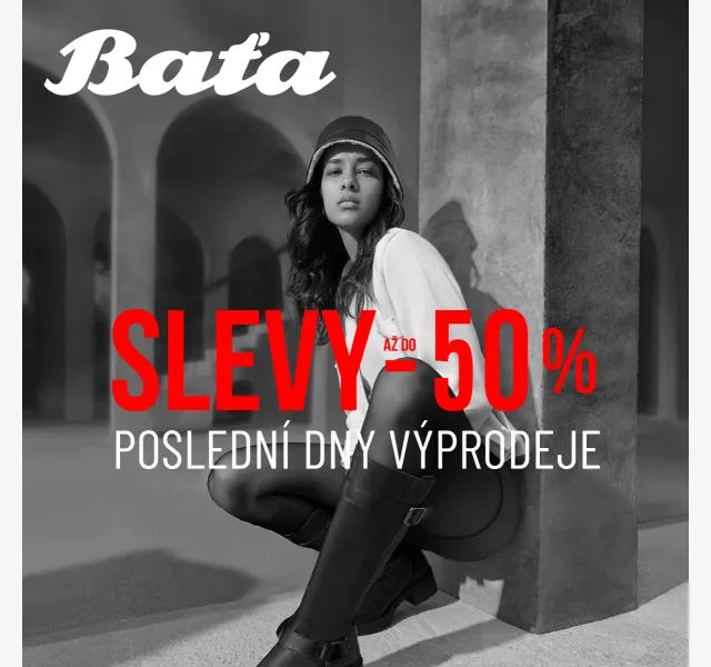 Baťa: Kompletní look se slevou až -50 % – duben 2026