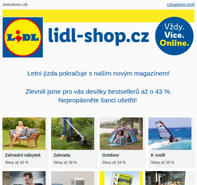 Lidl: Slevy až 43 % na červencový magazín – červenec 2023 | Nuslet.cz