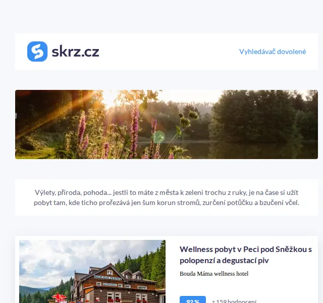 Vánoce na Skrz: Pobyty v přírodě – červenec 2026 | Nuslet.cz