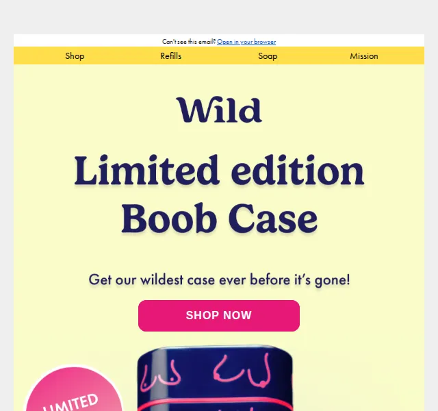 Wild: Boob Case limitovaná edice – červen 2026 | Nuslet.cz