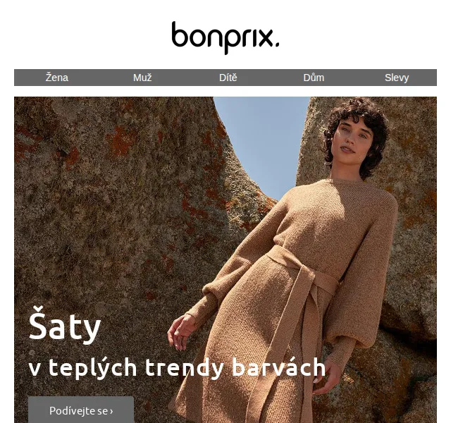 bonprix: Šaty v teplých barvách trendy – červenec 2026 | Nuslet.cz