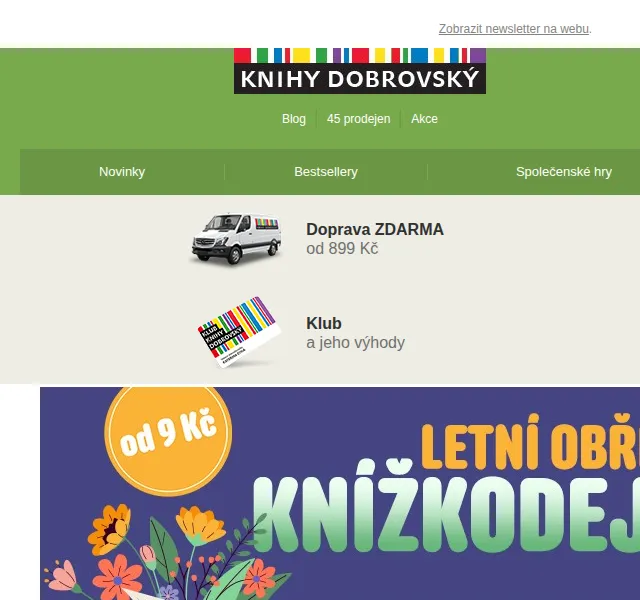 KnihyDobrovsky.cz: Letní knížkodej za 9–99 Kč – červenec 2026 | Nuslet.cz