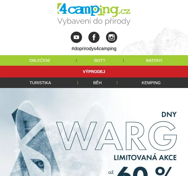 4camping.cz: Dny WARG – slevy a soutěž – červenec 2022 | Nuslet.cz