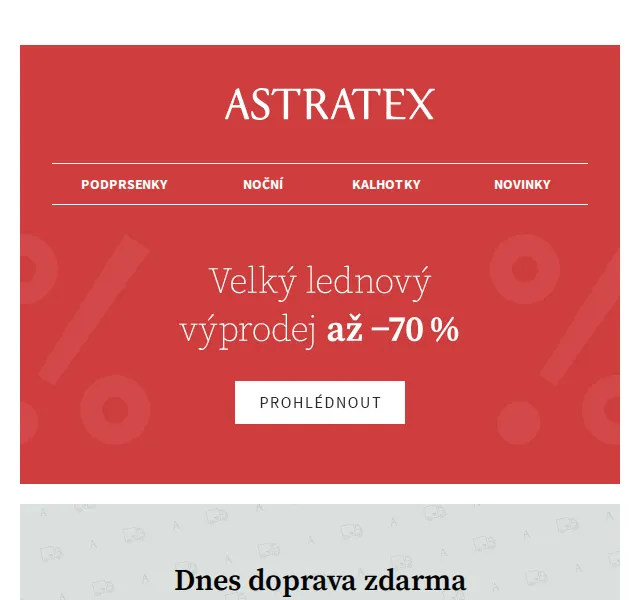 Astratex: Volnočasové prádlo a župany – červen 2026 | Nuslet.cz